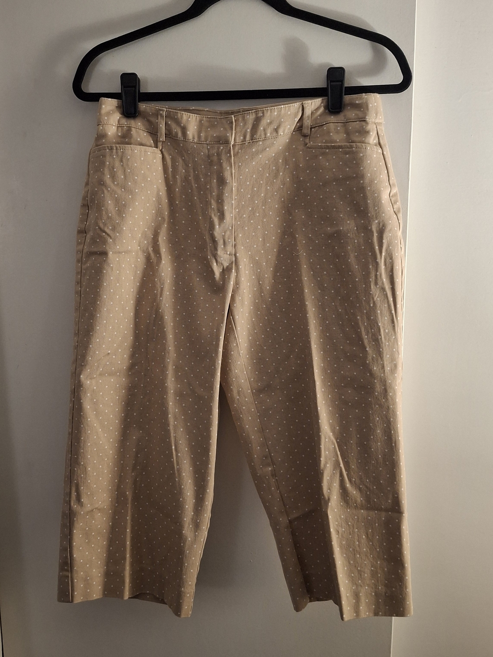 Briggs New York Beige Polka Dot Women’s Cropped Pants